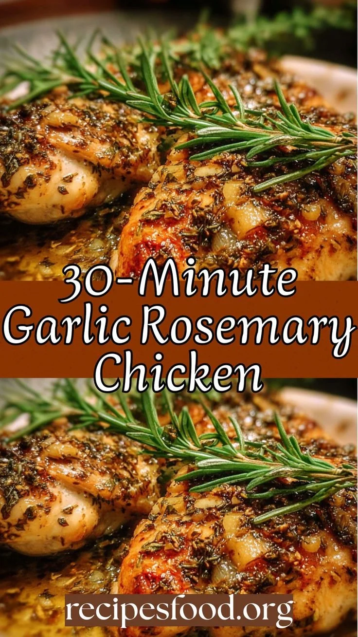Quick 30-Minute Garlic Rosemary Chicken recipe for a tasty dinner