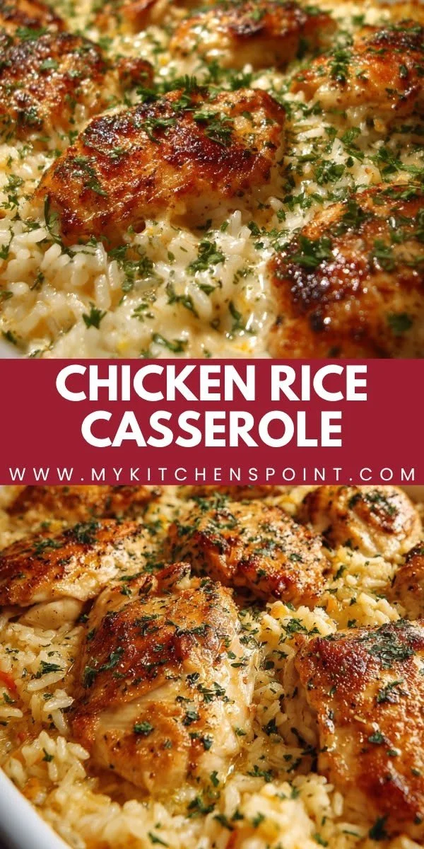 5-ingredient chicken and rice casserole made with Campbell's soup
