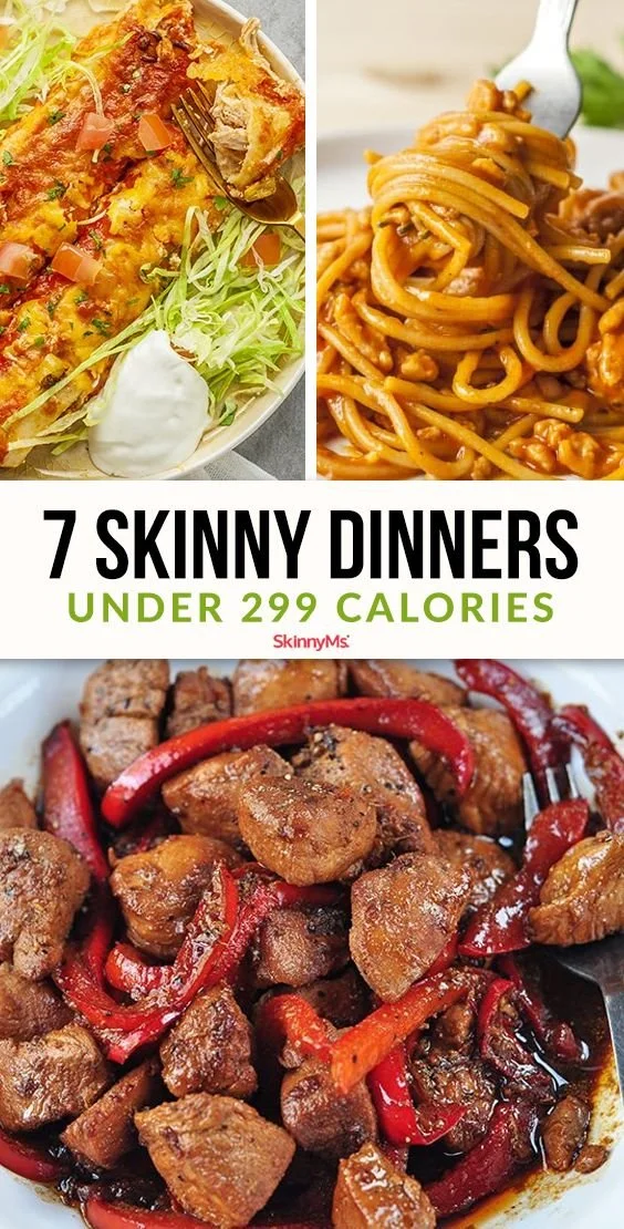 7 skinny dinners under 299 calories for healthy meal options.