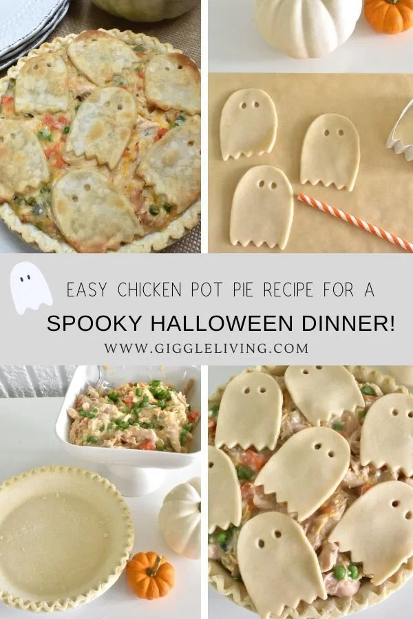 Delicious Halloween pot pie ready to serve for spooky festive gatherings
