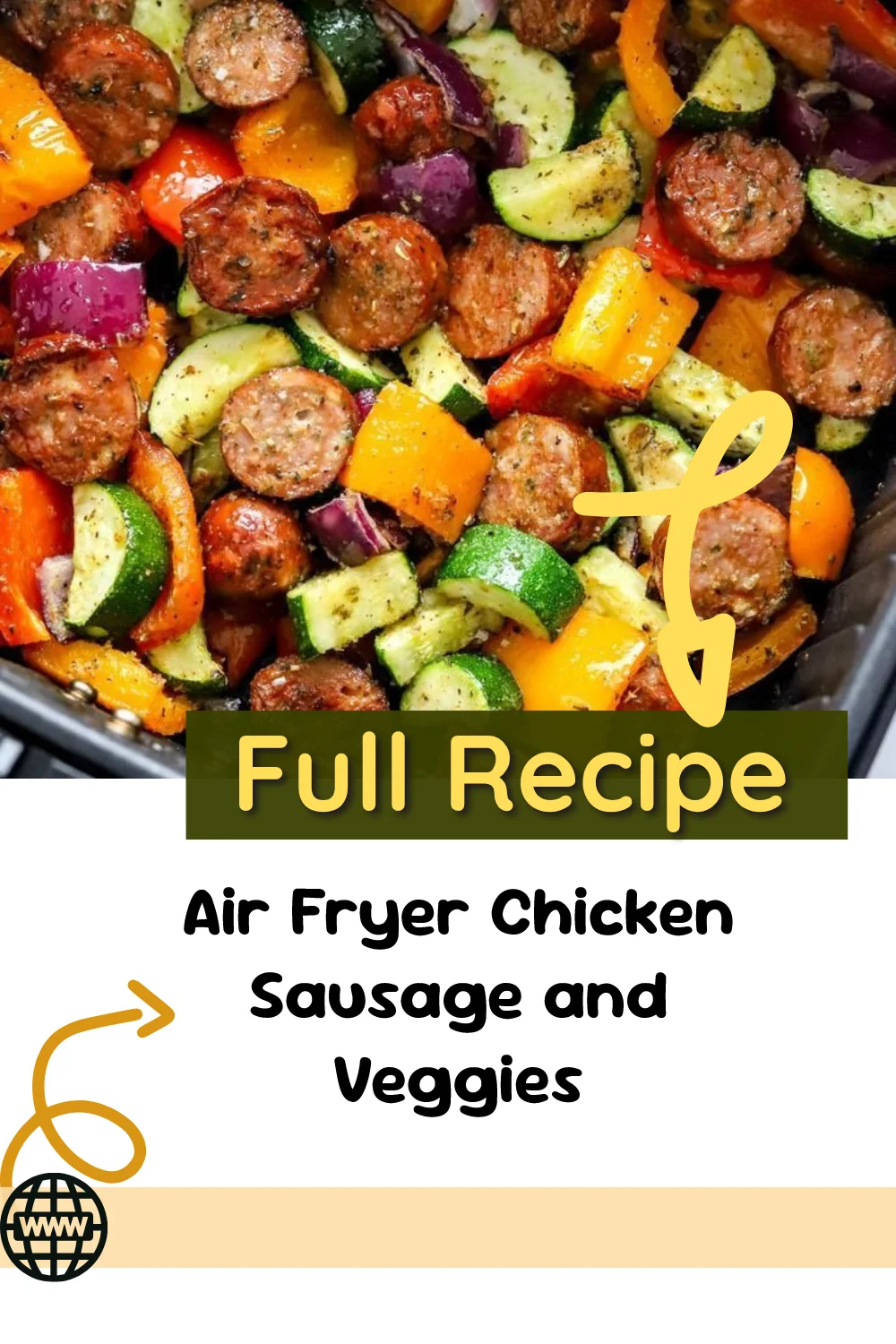 Air Fryer Chicken Sausage and Veggies