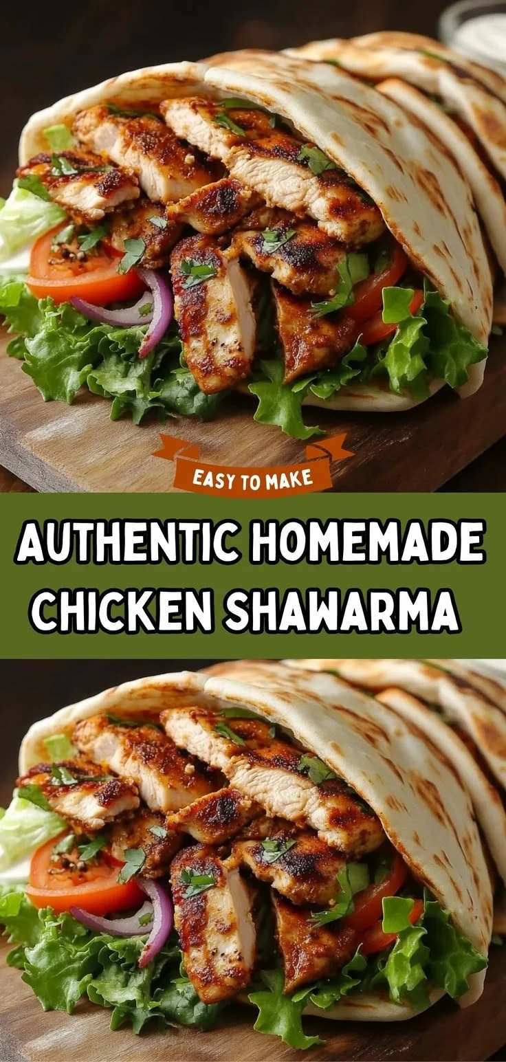 Plate of homemade chicken shawarma with fresh vegetables and sauce