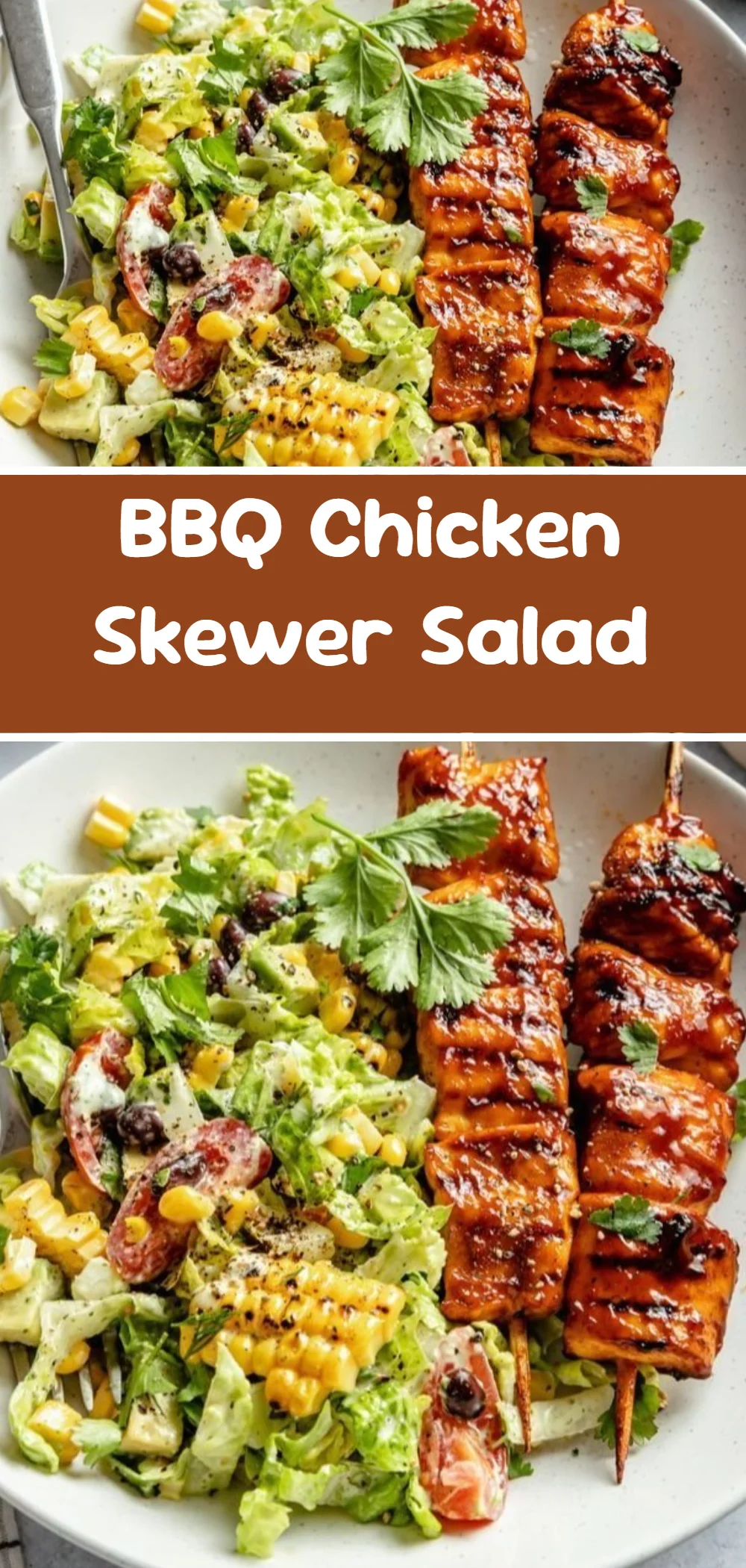 BBQ Chicken Skewer Salad
