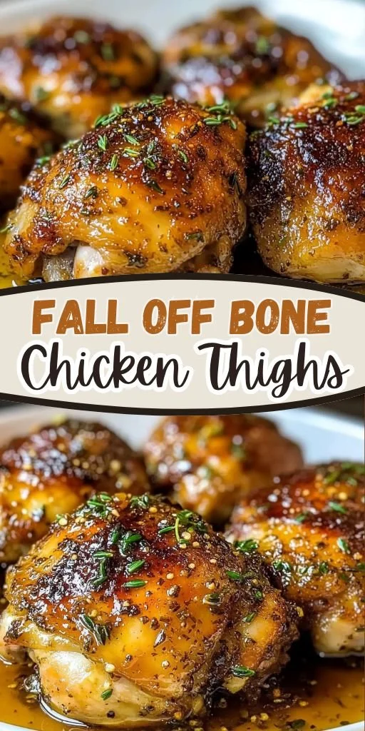 Cozy fall-off-the-bone chicken thighs on a plate with herbs