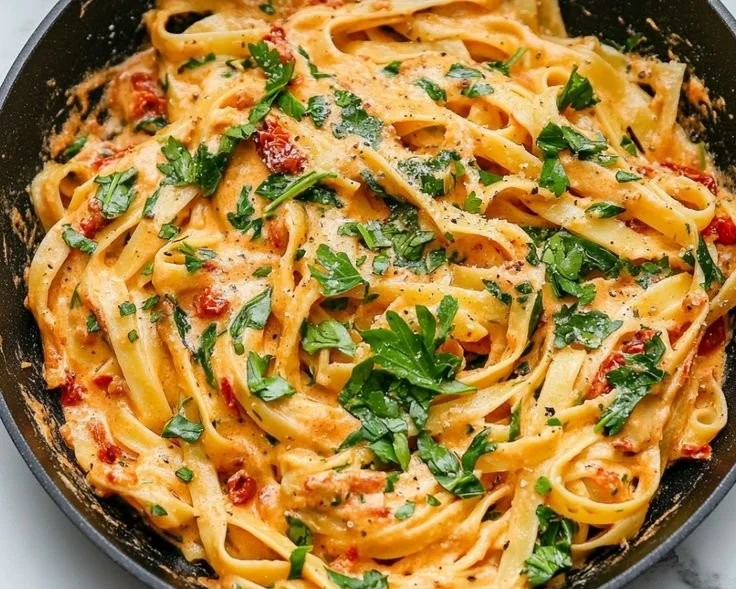 Creamy Vegan Sun-Dried Tomato Pasta