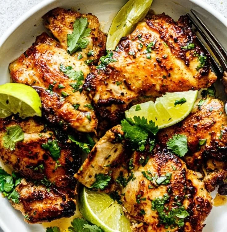 Crispy Cilantro Lime Chicken Thighs