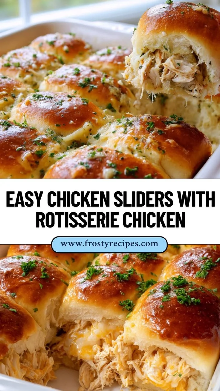 Delicious chicken sliders made with rotisserie chicken for easy meal preparation