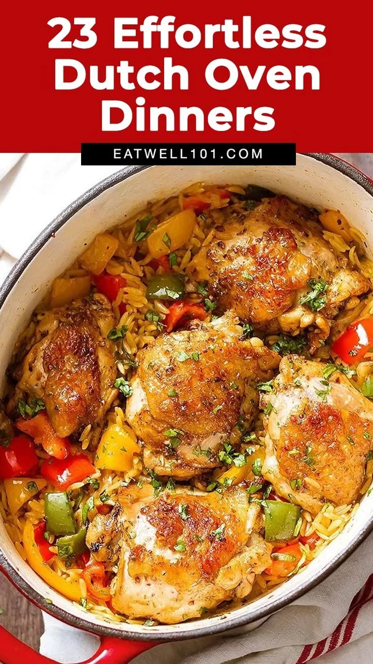 A variety of hearty Dutch oven recipes for dinner, showcasing vibrant ingredients.