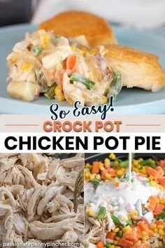 Delicious easy Crockpot chicken pot pie with shortcuts for a quick meal