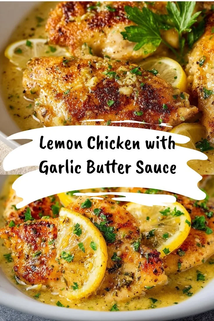 Delicious lemon garlic butter chicken cooked in one pan for a quick family meal.