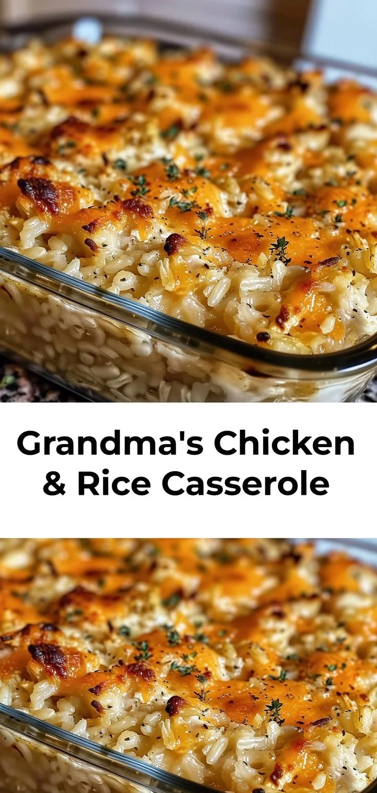 Delicious Grandma's Chicken & Rice Casserole ready to serve