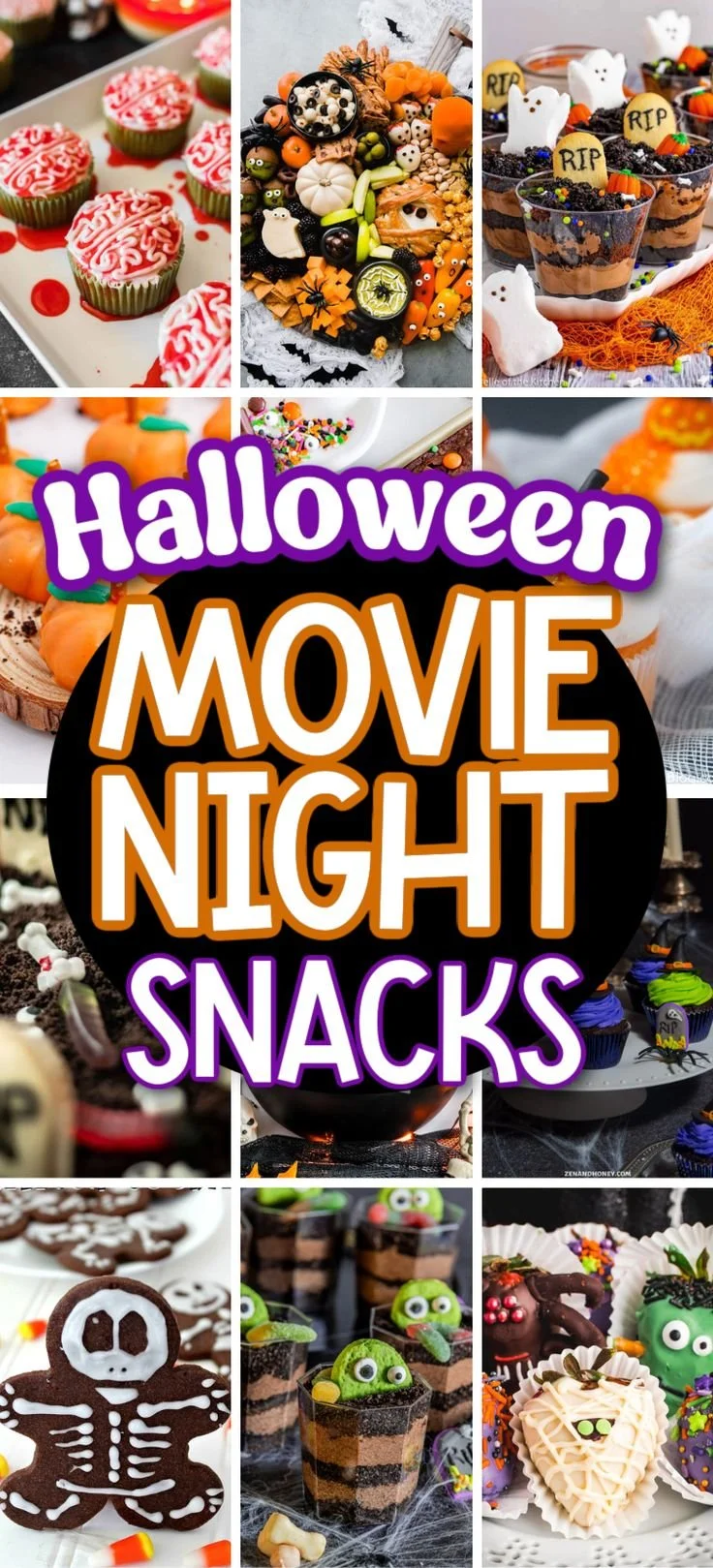 Spooky Halloween movie night snacks for festive parties.