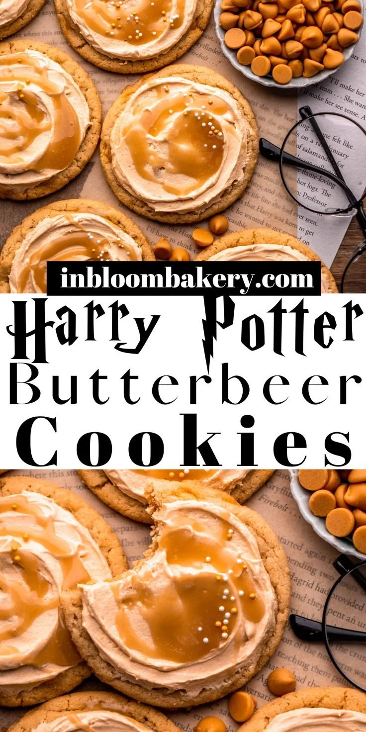 Delicious Harry Potter butterbeer cookies on a cooling rack