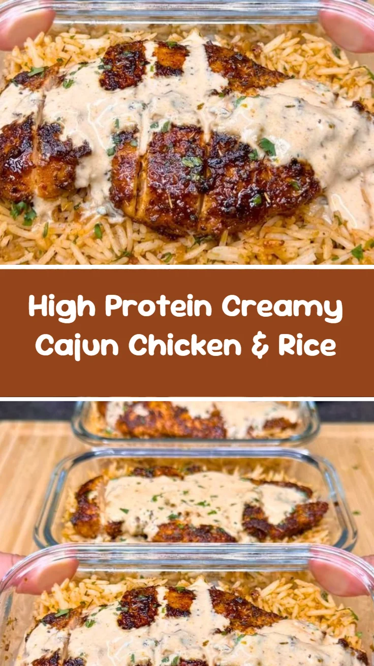 High Protein Creamy Cajun Chicken & Rice