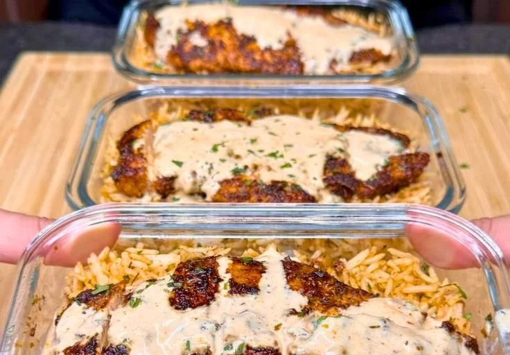 High Protein Creamy Cajun Chicken & Rice