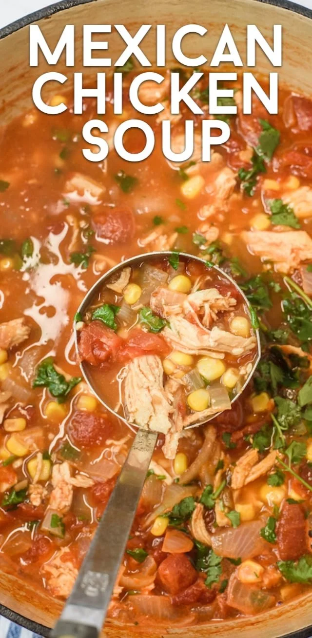 Delicious Mexican Chicken Soup recipe with vibrant ingredients and flavors