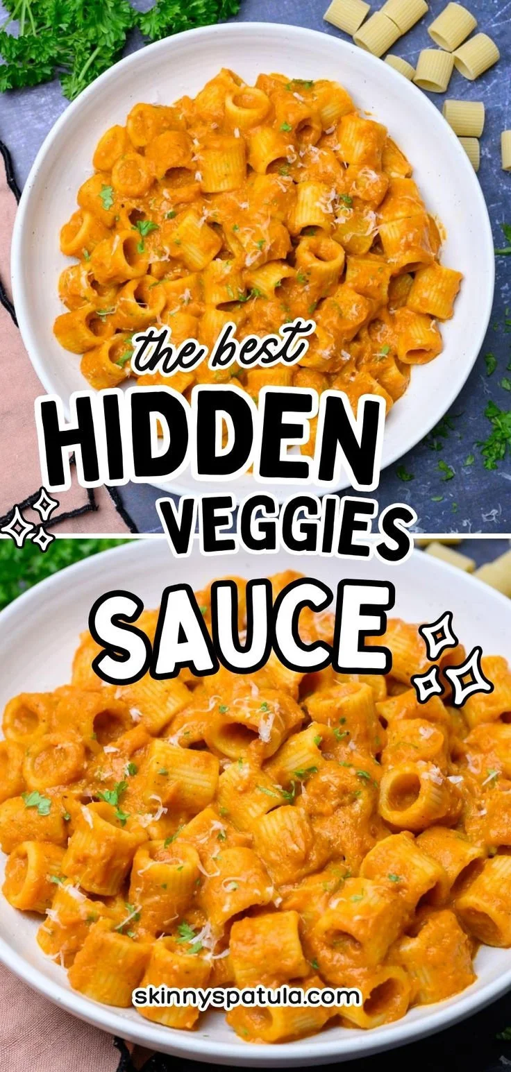 Pasta sauce with hidden vegetables for a nutritious family meal.