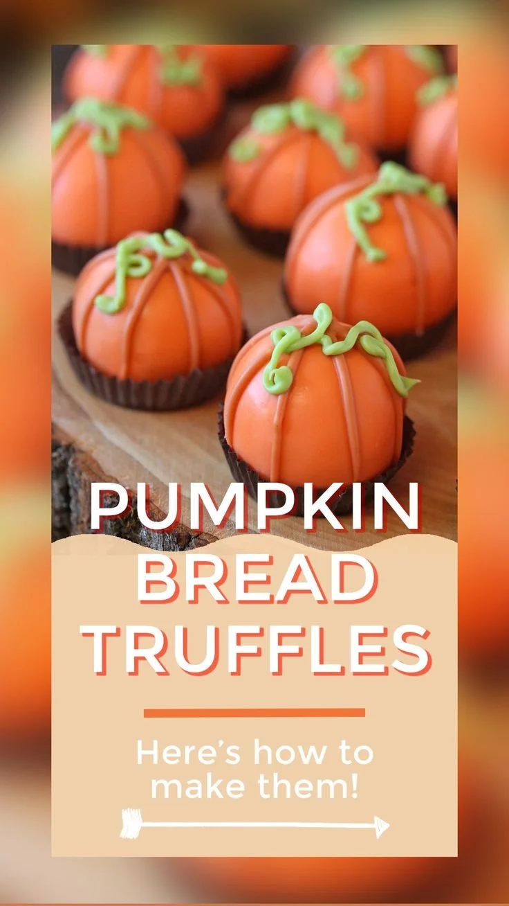 Delicious pumpkin bread truffles dusted with spices and served on a plate.