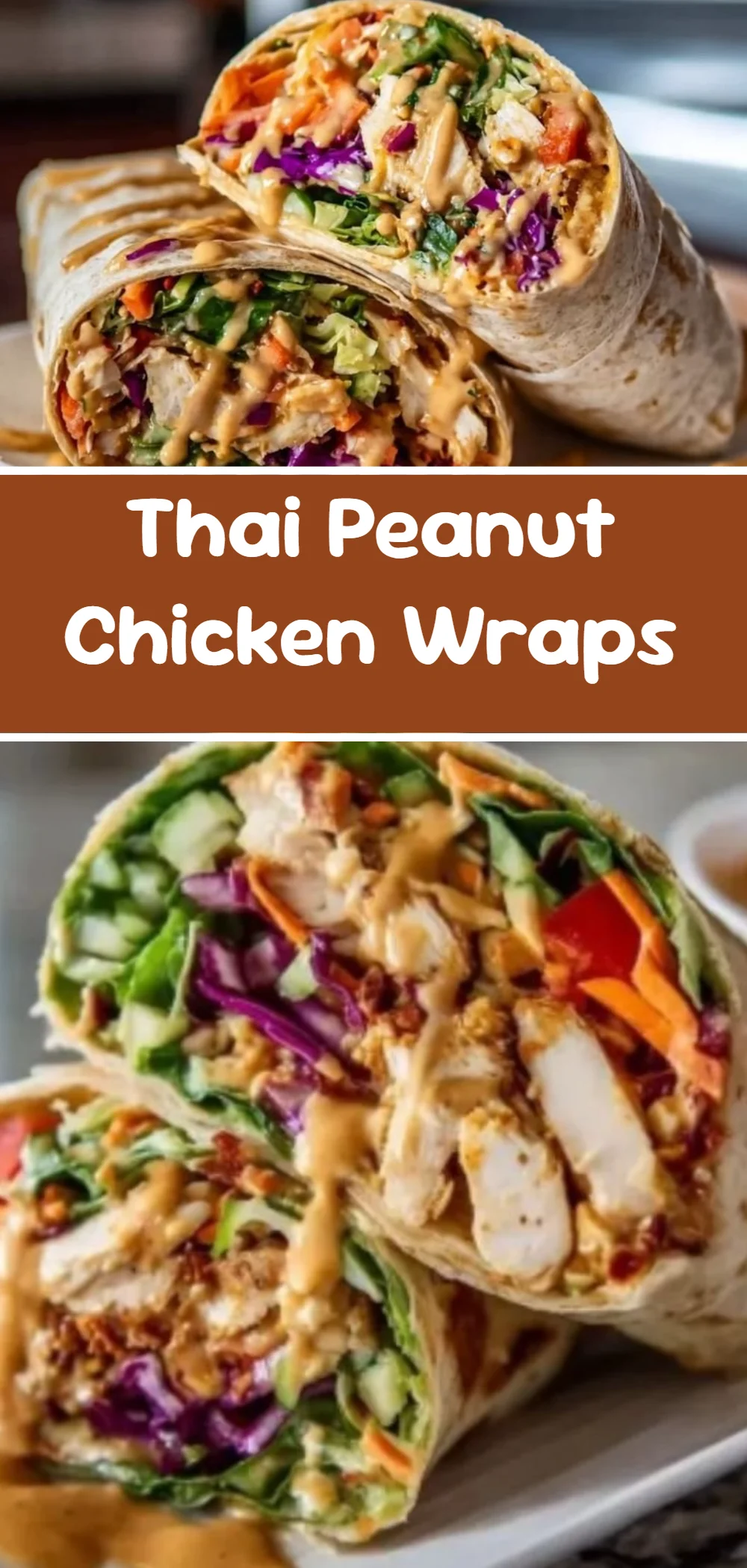 Thai Peanut Chicken Wraps
