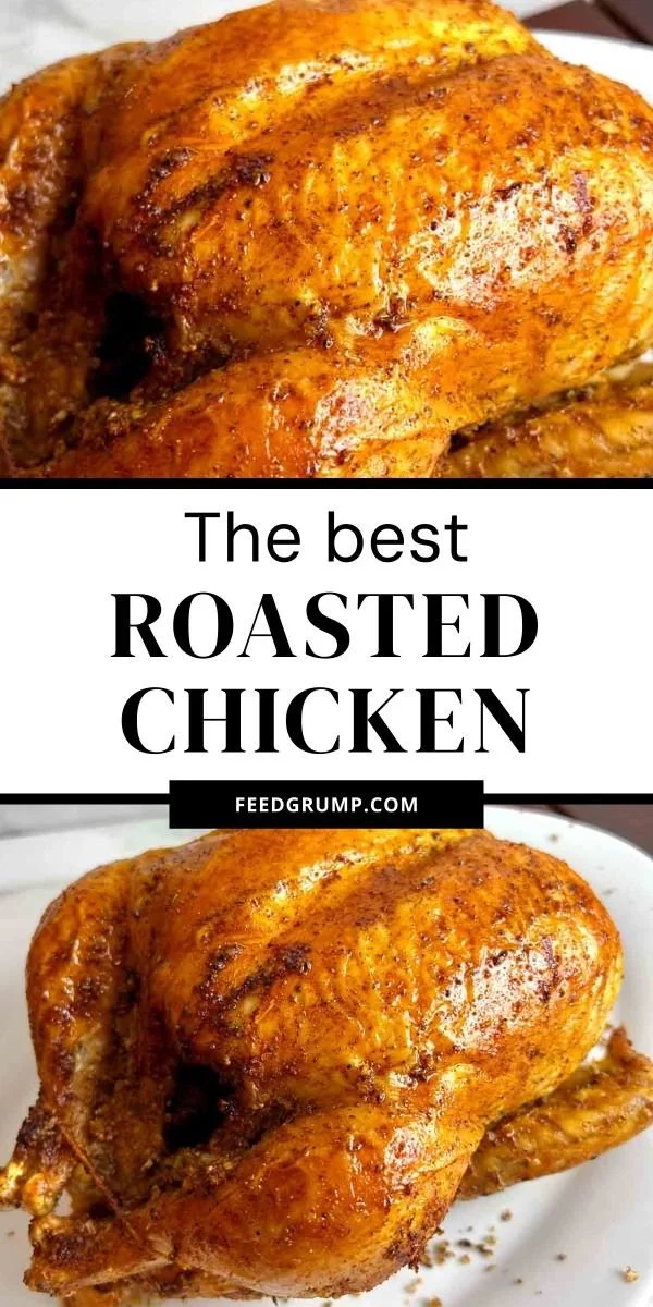 Delicious whole roasted chicken recipe with herbs and spices
