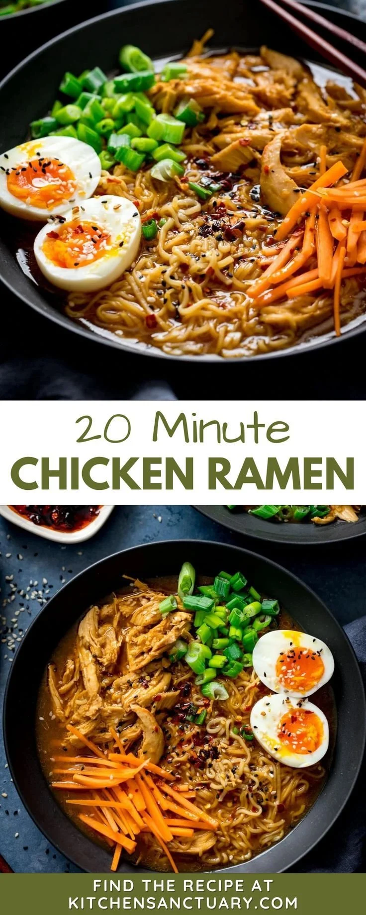 Quick 20-minute Chicken Ramen recipe with fresh ingredients and flavorful broth.