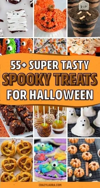 Delicious Halloween desserts featuring creative spooky treats