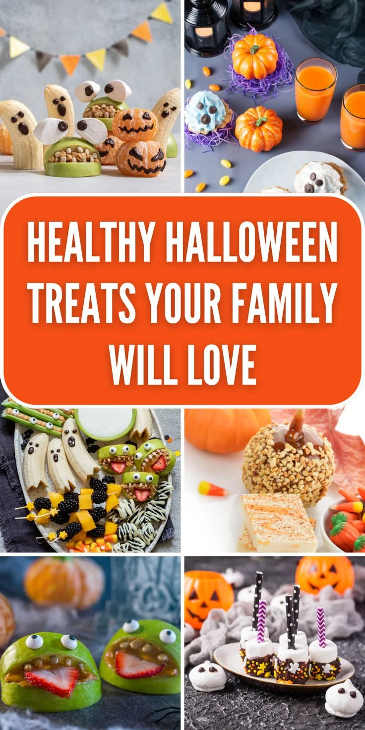 Assorted healthy Halloween treats for kids and families