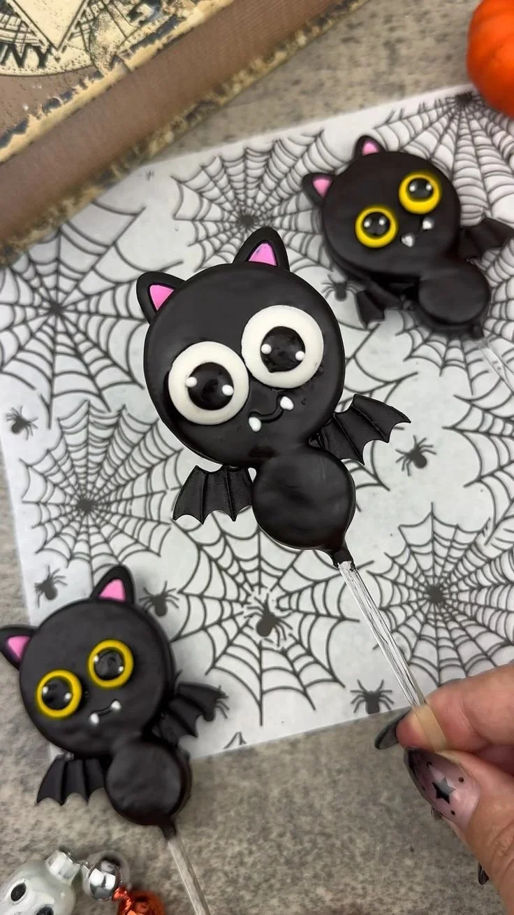 Oreo bat pops - fun and easy Halloween treats for kids
