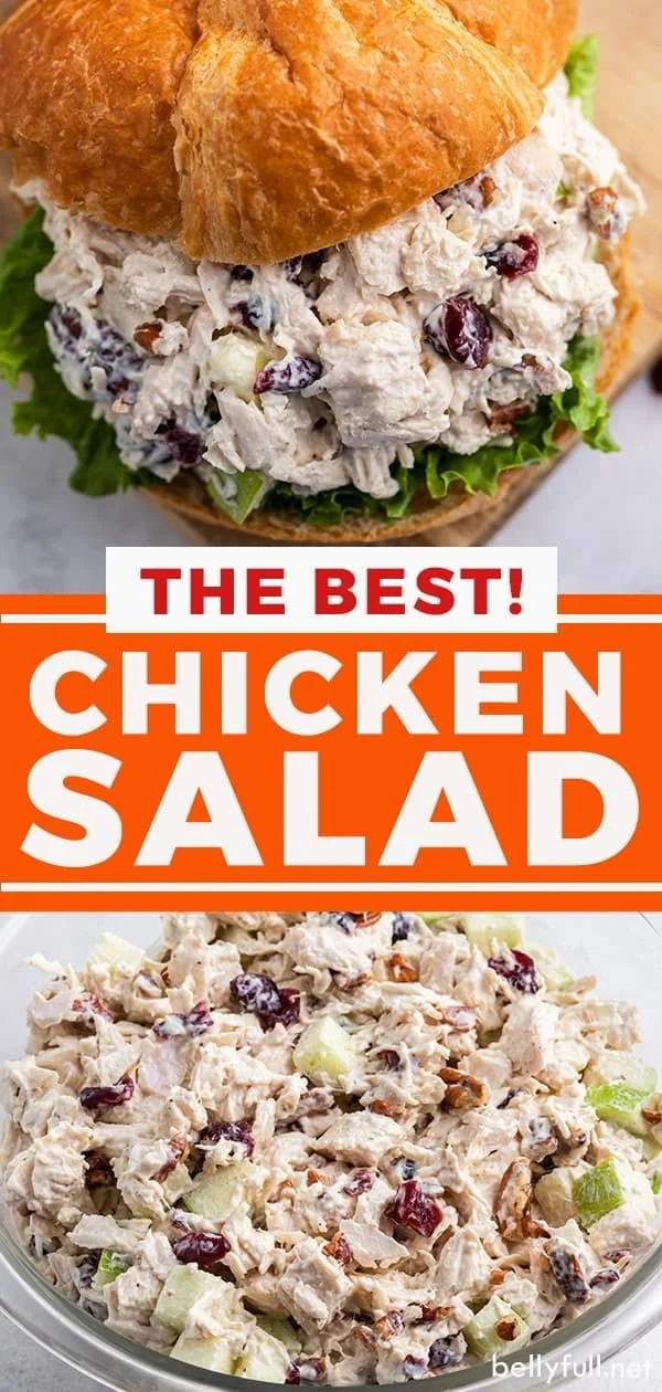 Delicious chicken salad served in a bowl, perfect for holiday meals.