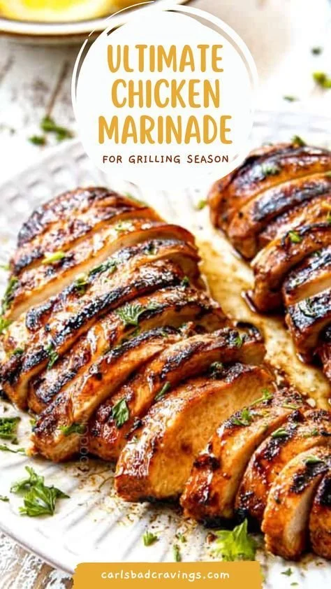 Savory chicken marinade for grilling boneless chicken breasts with aromatic flavors