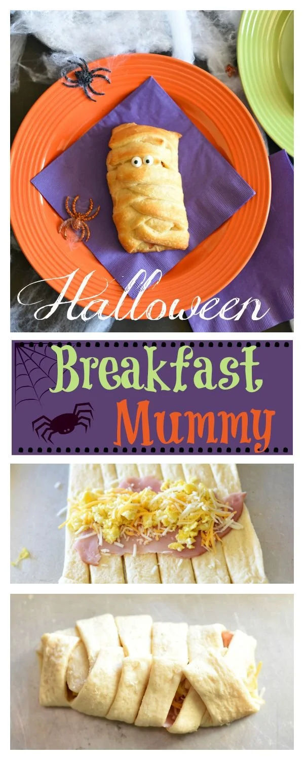 Creative Halloween mummy sandwich breakfast for kids
