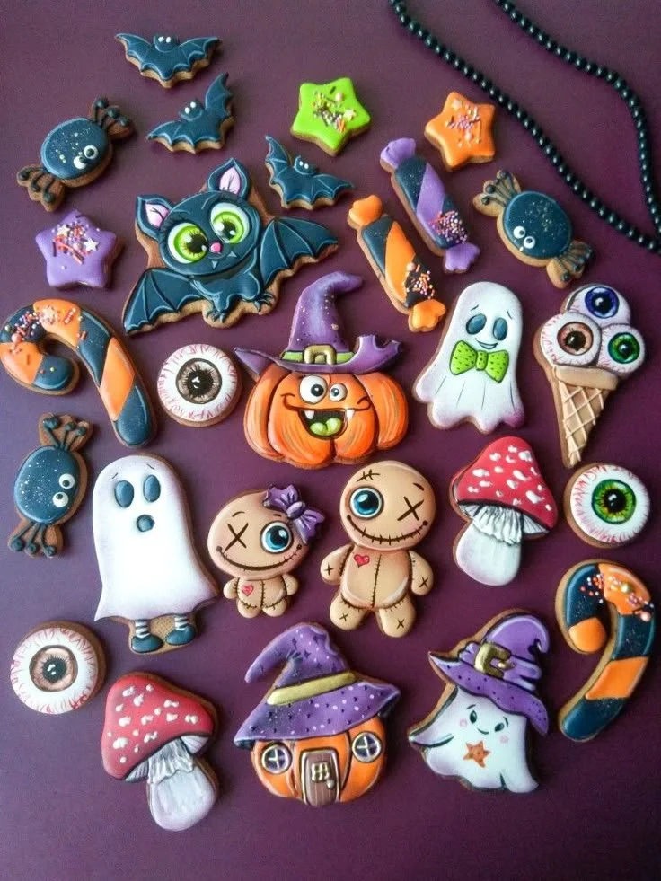 Halloween decorations and costumes for festive celebrations.