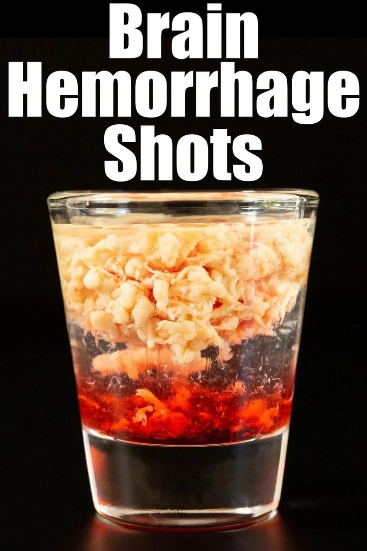 Spooky Halloween Brain Hemorrhage Shots for festive parties