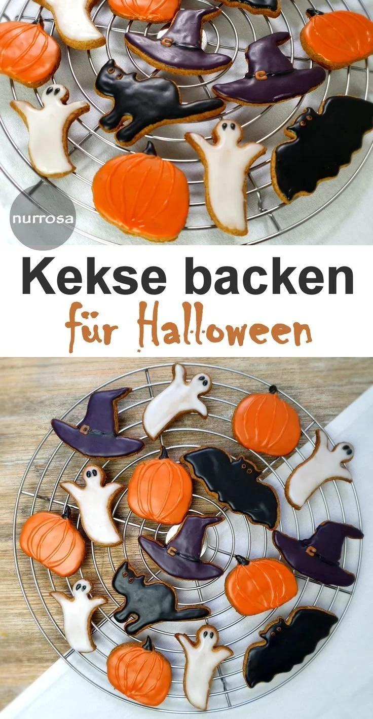 Spooky Halloween Kekse ready for a festive celebration