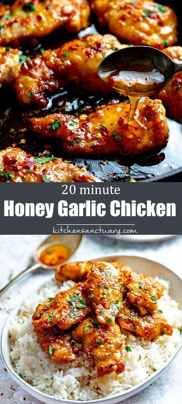 Delicious Honey Garlic Chicken served with vegetables on a plate