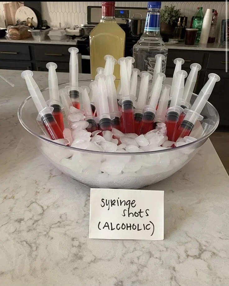 Nurse Graduation Party decorations with festive themes and drinks