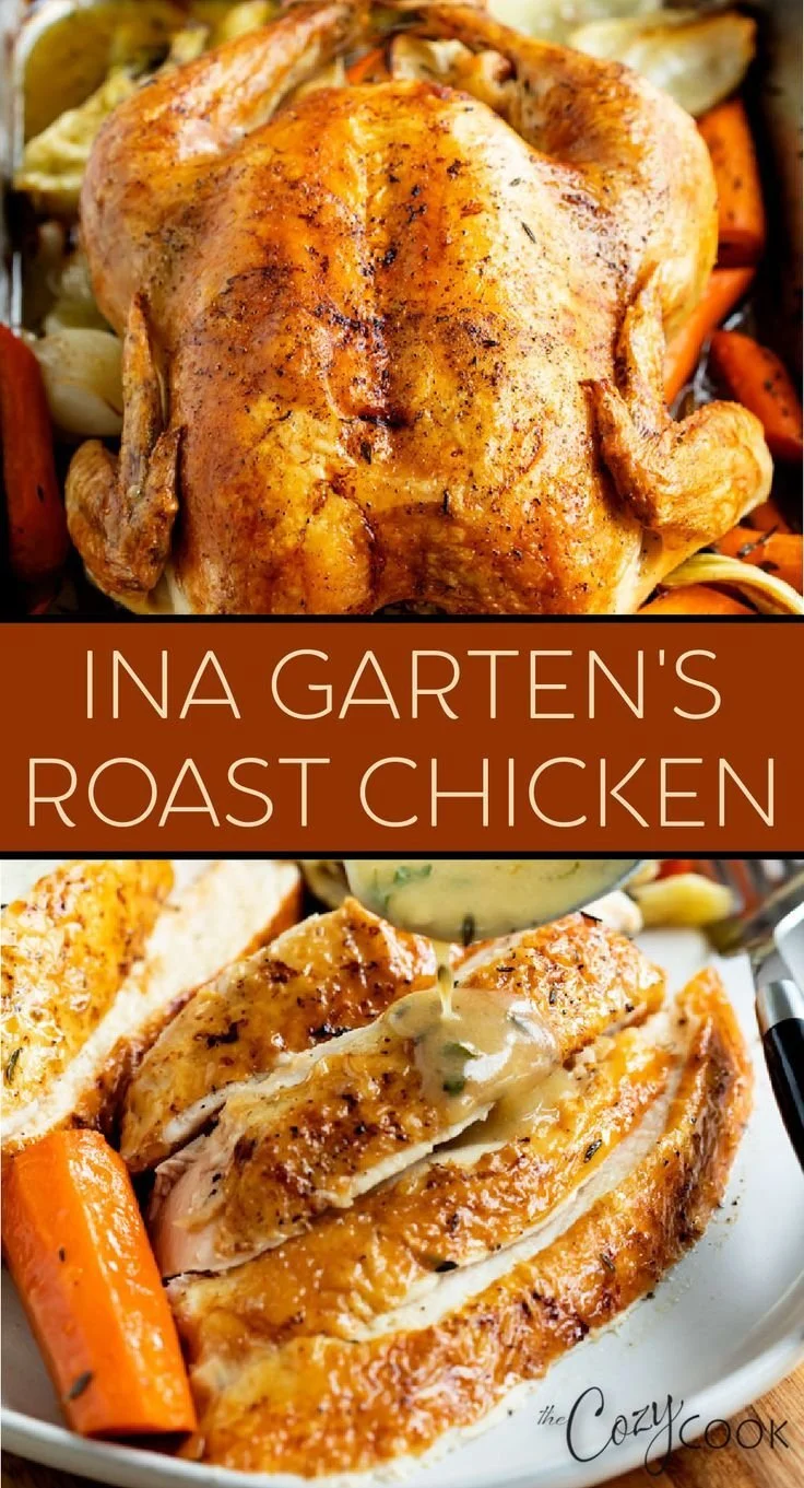Perfectly roasted chicken served with herbs and vegetables
