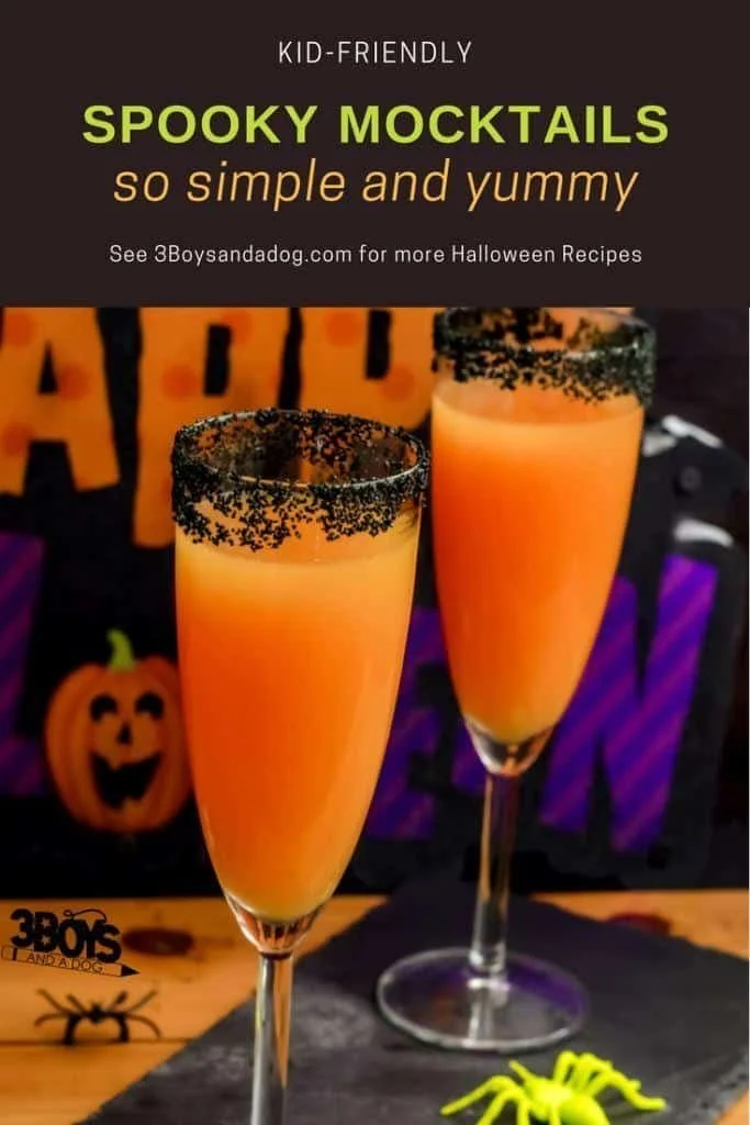 Spooky Halloween mocktail with eerie decorations and festive colors
