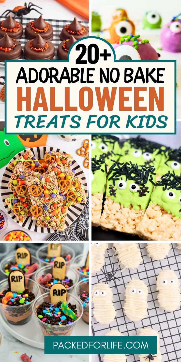 A collection of spooky treats for kids and adults, perfect for Halloween fun.