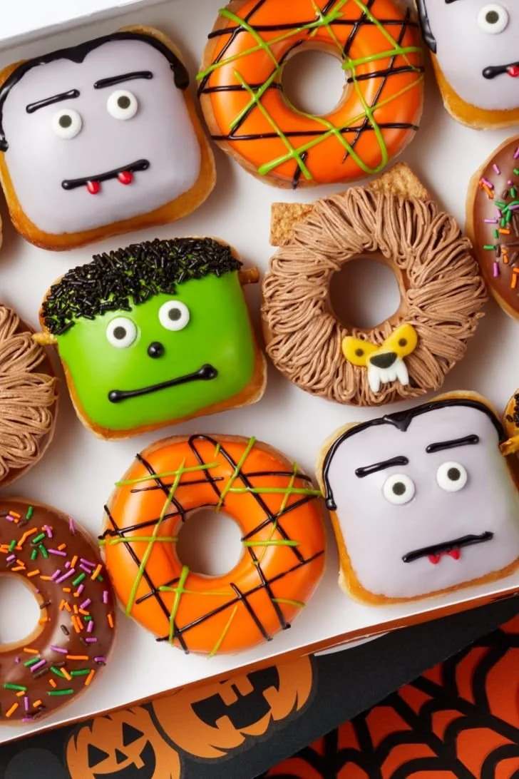 Krispy Kreme's monster-themed Halloween doughnuts ready to be enjoyed